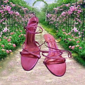 Nina metallic magenta wedges FINAL REDUCED PRICE